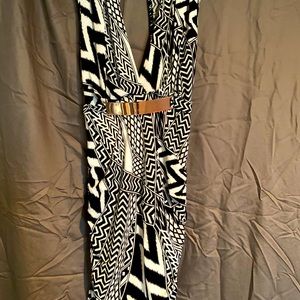 Black and white mini dress